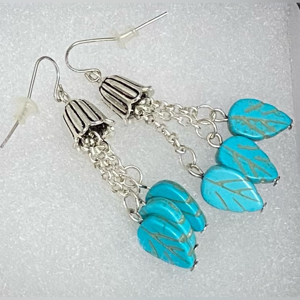 NEW genuine Turquoise gemstone earrings